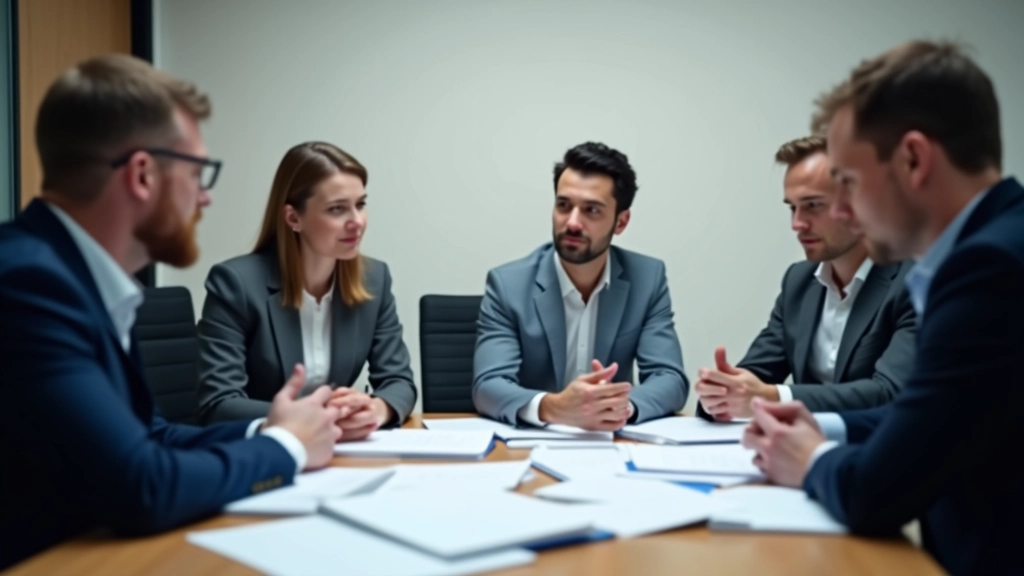 Tým ekonomistů v diskusi